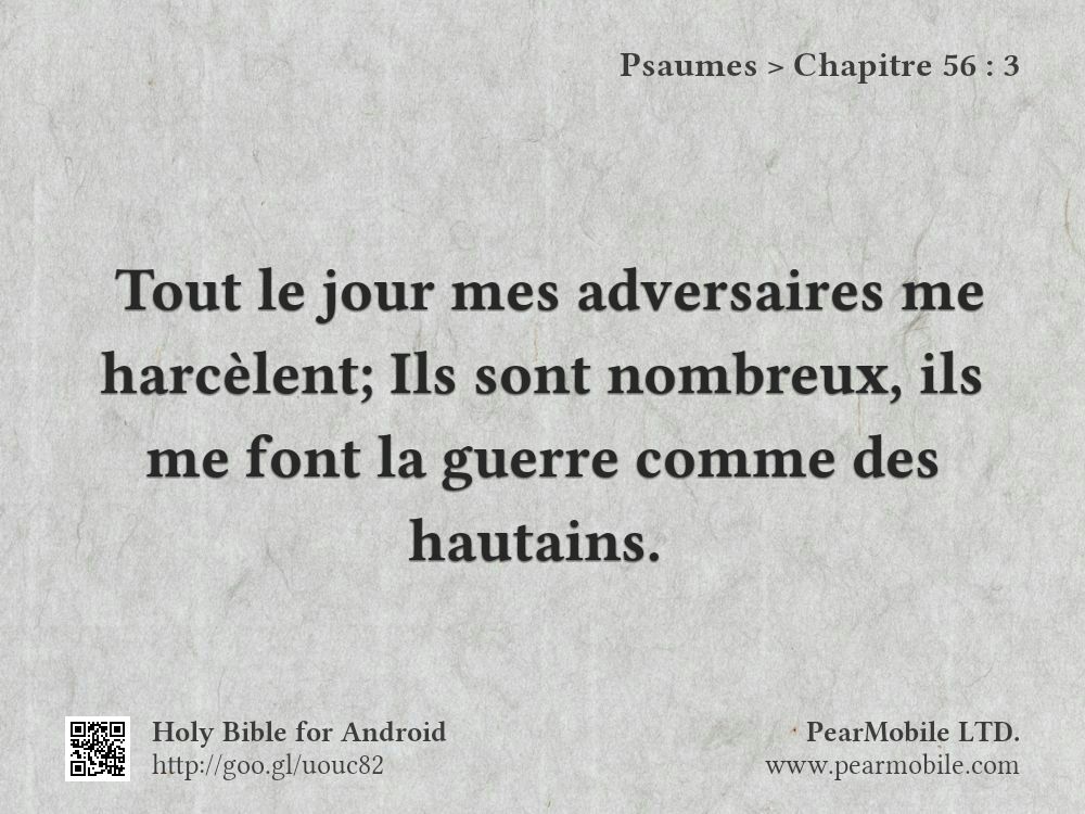 Psaumes, Chapitre 56:3